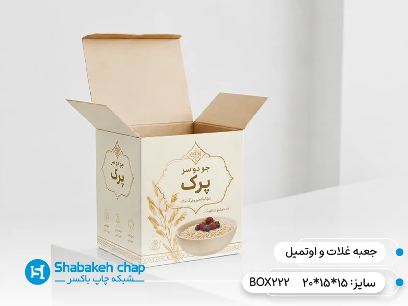 چاپ جعبه اوتمیل، بسته بندی غلات و جو