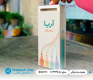 چاپ جعبه مداد رنگی و ماژیک