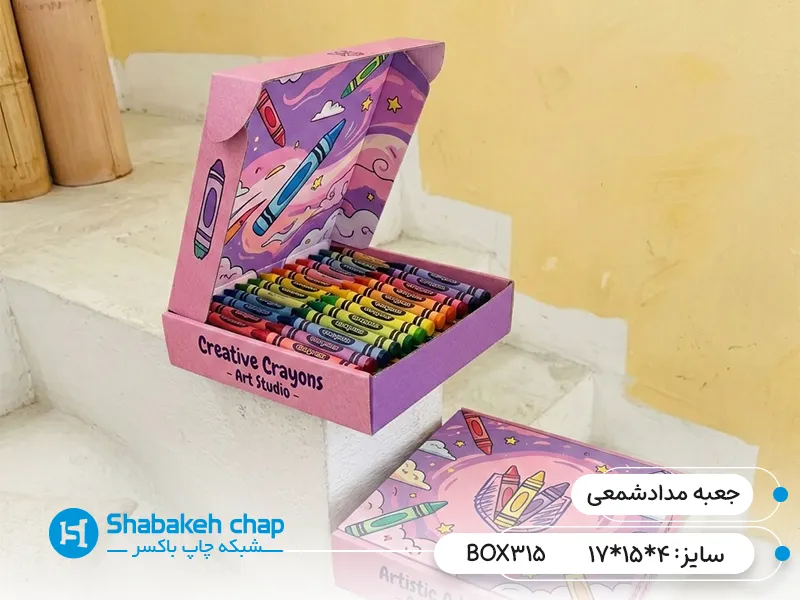 چاپ جعبه کیبوردی مداد شمعی