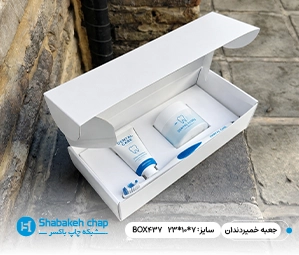 ساخت جعبه مقوایی و بسته بندی خمیر دندان